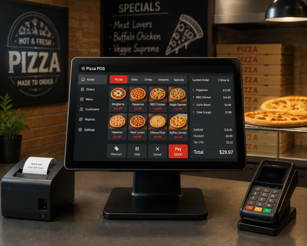 countertop pizza POS system