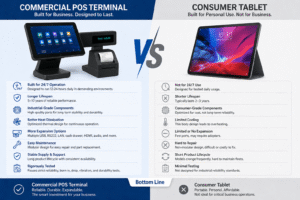 Why Commercial POS Hardware Lasts Longer Than Consumer Tablets: A Complete Comparison